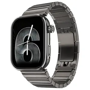 Noise Pro 6 Max Smart Watch:Intelligent AI, Endless AI Watch Faces, AI Companion, 1.96” AMOLED, Stainless Steel Build, Built-in GPS, 5 ATM, EN2 Processor, for iOS & Android(Pure Titanium)