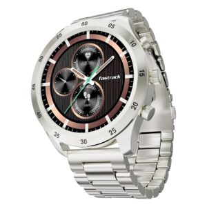 Fastrack Magnus FX2 1.32" Display Smart Watch with Single Sync BT Calling, All-Round Health Tracking, Functional Crown, Metal Case, 100+ Sports Modes...